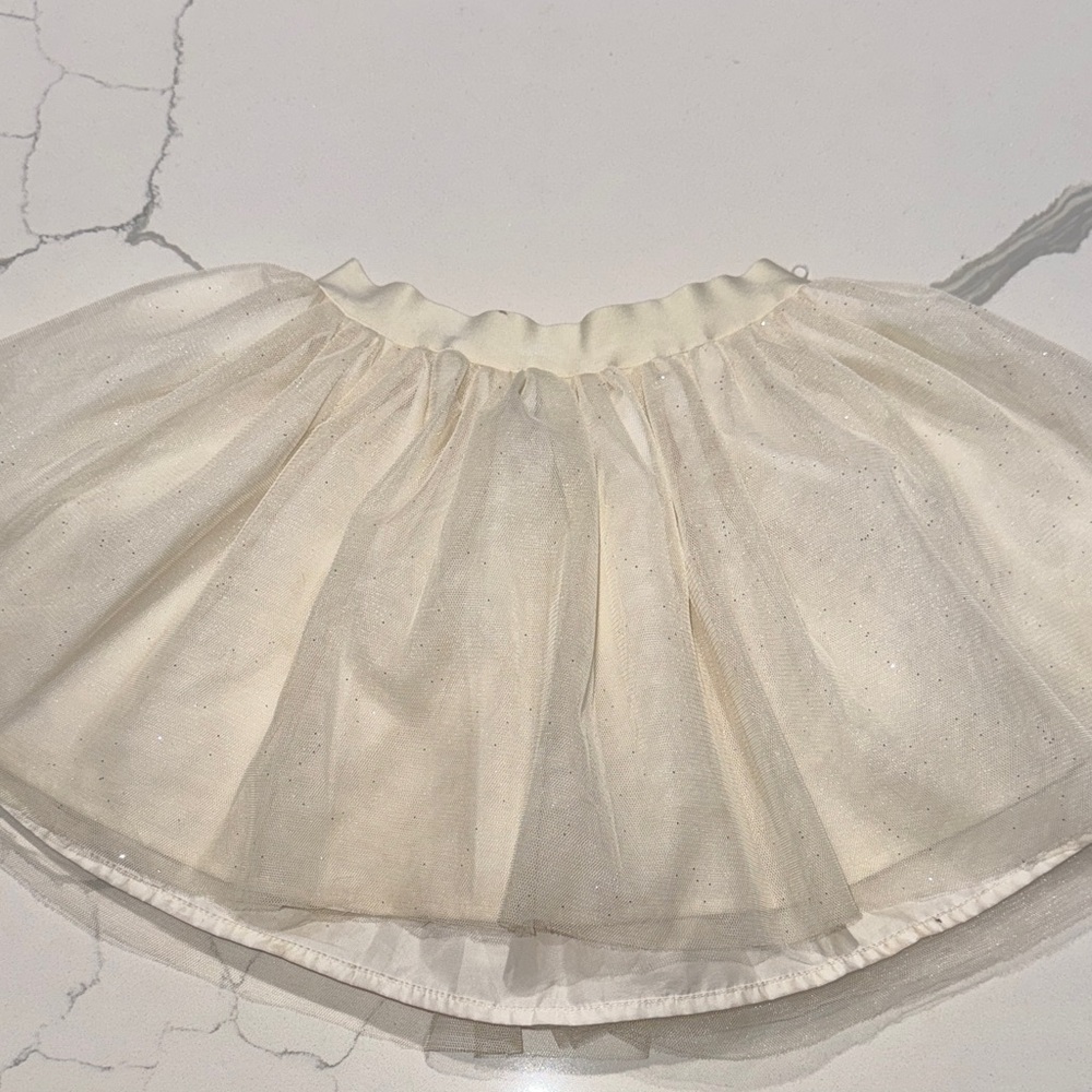 Ralph Lauren Girls Toddler Cream Tulle Tutu Skirt 4/4T